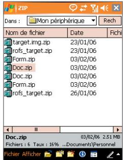 ORANGE SPV M600 - Pour ouvrir un fichier ZIP et extraire des fichiers - 1