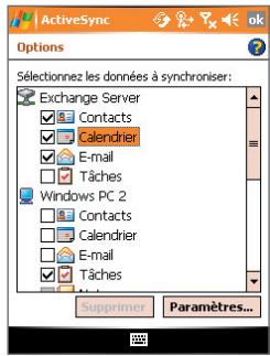 ORANGE SPV M600 - Pour changer les informations à synchroniser - 2