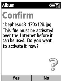 ORANGE SPV C550 - Viewing Info about a DRM file - 3