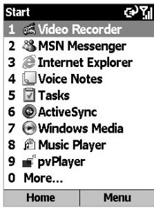 ORANGE SPV C550 - The Start menu - 2