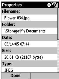 ORANGE SPV C550 - Viewing Info about a DRM file - 1