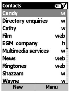 ORANGE SPV C550 - Accessing your Contacts - 2