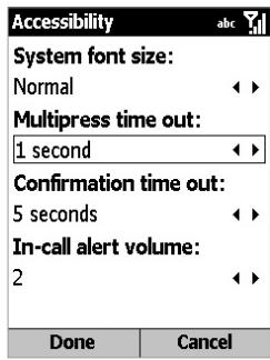 ORANGE SPV C550 - To change the Multipress Time-Out setting: - 2