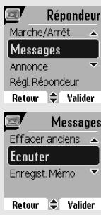 ORANGE D80C - Ecoute des messages à partir du combiné - 1