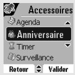 ORANGE D80C - Ajouter une nouvelle alerte anniversaire (ou agenda) - 1