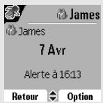ORANGE D80C - Consulter une alerte anniversaire (ou agenda) - 3