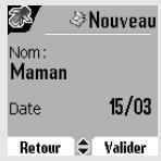 ORANGE D80C - Ajouter une nouvelle alerte anniversaire (ou agenda) - 3