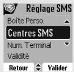 ORANGE D80C - Modifier les numéros de centre SMS - 1