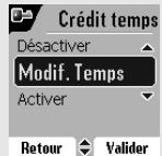ORANGE D80C - Définir la durée de crédit temps - 5