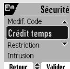ORANGE D80V - Définir la durée de crédit temps - 2