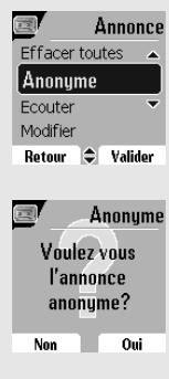 ORANGE D80V - Utiliser une annonce anonyme pré-enregistrée - 2