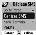 ORANGE D80V - Modifier les numéros de centre SMS - 2