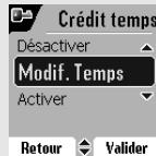 ORANGE D80V - Définir la durée de crédit temps - 5