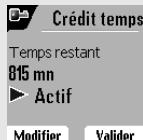 ORANGE D80V - Définir la durée de crédit temps - 3