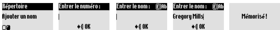 ORANGE ONIS 300 - Pour enregistrer un nom - 1