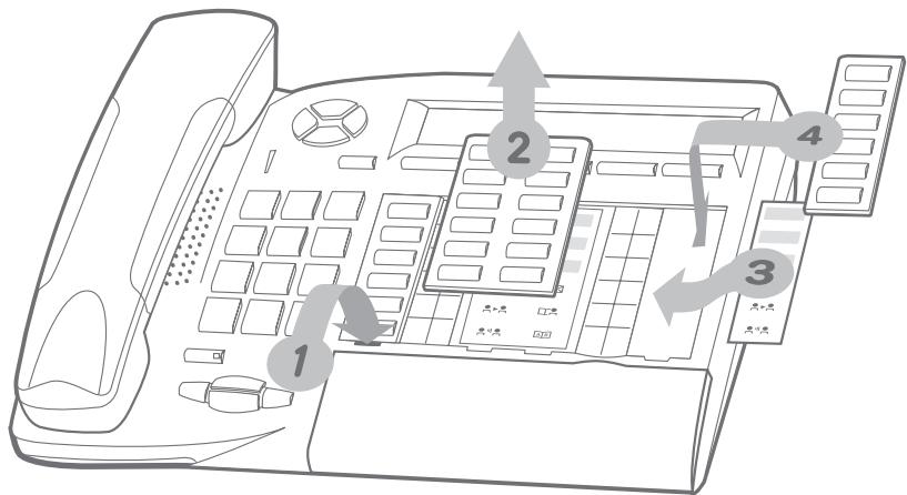 ORANGE 4035 - Placer les étiquettes des touches programmables - 1