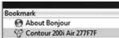 PURE CONTOUR, CONTOUR 200I AIR, CONTOUR100DI - Contour Setup Manager openen met Bonjour - 3