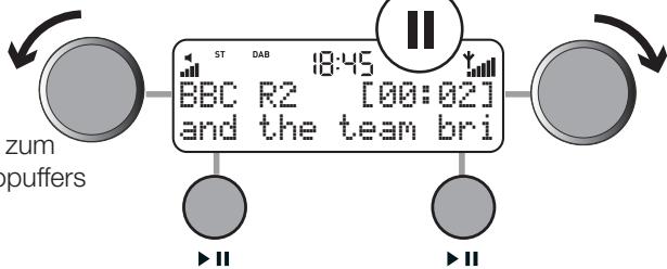 PURE ONE CLASSIC SERIES II - So können Sie das aktuelle Radioprogramm anhalten und zusückspulen: - 3