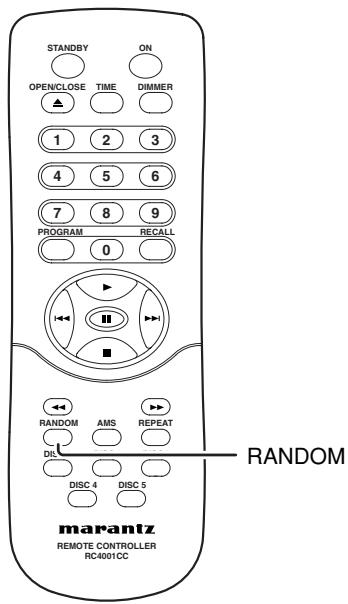 MARANTZ CC4001 - PLAYING TRACKS IN A RANDOM SEQUENCE (RANDOM PLAY) - 1