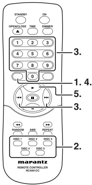 MARANTZ CC4001 - PLAYING TRACKS IN A SPECIFIC SEQUENCE (PROGRAM PLAY) - 1