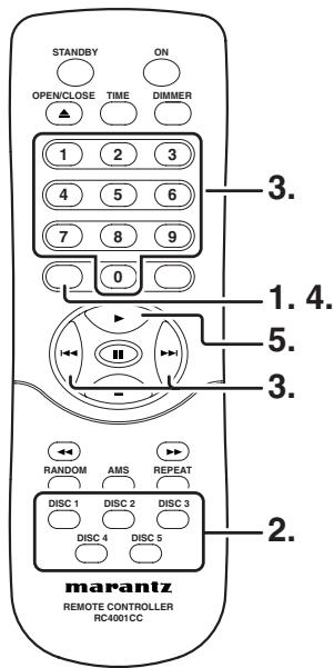 MARANTZ CC4001P - PLAYING TRACKS IN A SPECIFIC SEQUENCE (PROGRAM PLAY) - 1