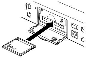 MARANTZ PMD560 - To insert a CF card - 2