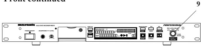 MARANTZ PMD570 - Controls and Connections Front continued - 1