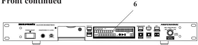 MARANTZ PMD570 - Controls and Connections Front continued - 3