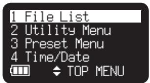 MARANTZ PMD620 - Menu List - 2