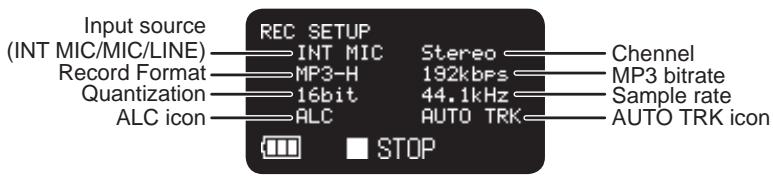MARANTZ PMD620 - During Stop mode: - 5