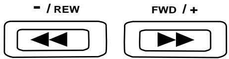 - / REW FWD / +