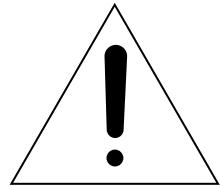 Warning symbol image with exclamation mark inside triangle