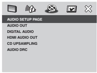 MARANTZ DV4001P - Configurazione della pagina AUDIO SETUP - 1