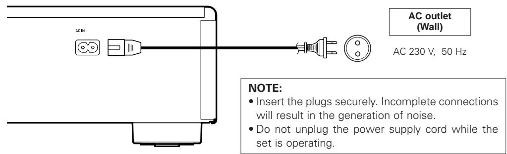 MARANTZ DN-C200P - Connecting the power supply cord - 1