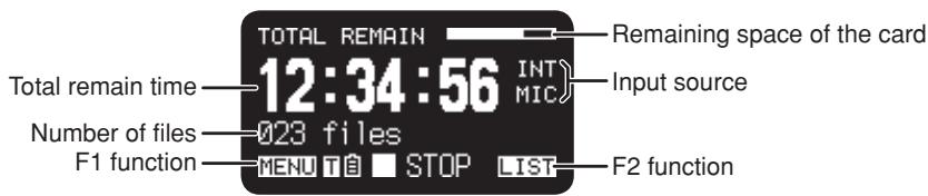 MARANTZ PMD661 - During Stop mode: - 4