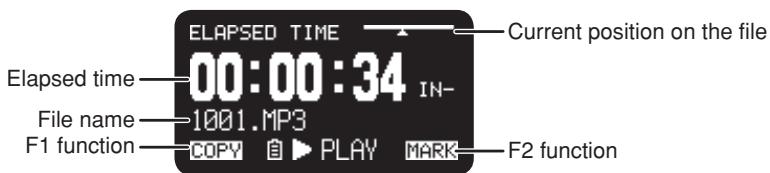 MARANTZ PMD661 - During playback mode: - 1