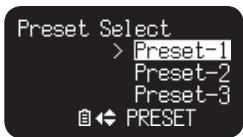 MARANTZ PMD661 - Preset Menu - 1