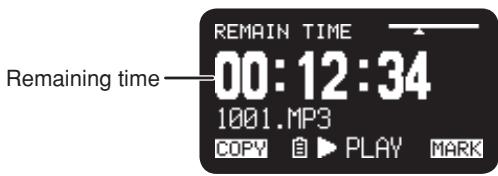 MARANTZ PMD661 - During playback mode: - 2