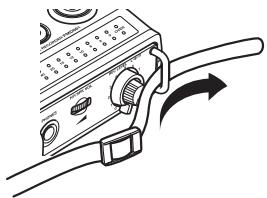 MARANTZ PMD661 - Installing the carry strap - 1
