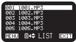MARANTZ PMD661 - File List Menu - 1