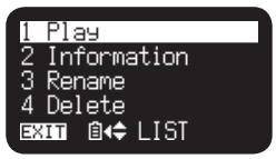 MARANTZ PMD661 - File List Menu - 2
