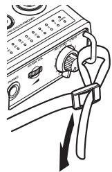 MARANTZ PMD661 - Installing the carry strap - 2