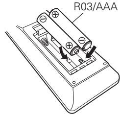 MARANTZ M-ER803 - □ Inserting the batteries - 2