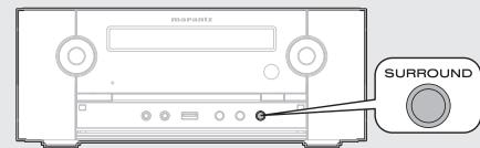 MARANTZ M-ER803 - Press SURROUND. - 2