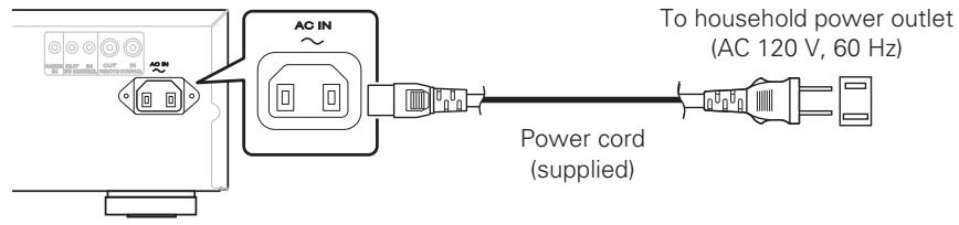MARANTZ MM7025 - Connecting the power cord - 2