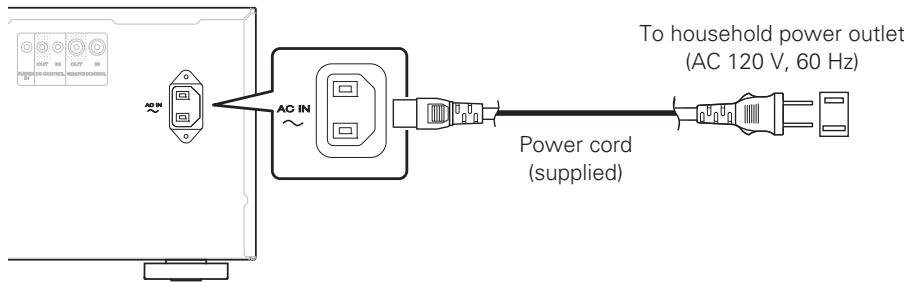 MARANTZ MM7055, MM8077 - Connecting the power cord - 1
