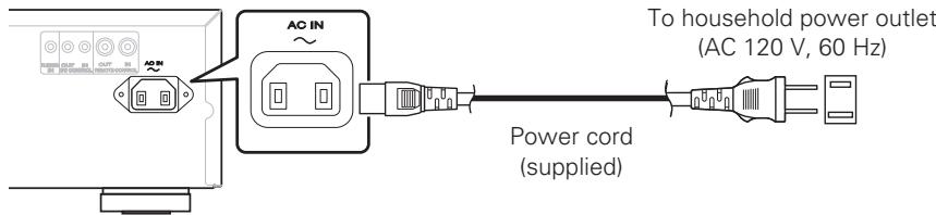 MARANTZ MM7055, MM8077 - Connecting the power cord - 2