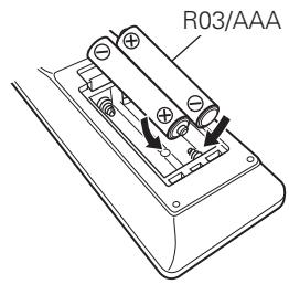 MARANTZ NR1601 - Insertion des piles - 2