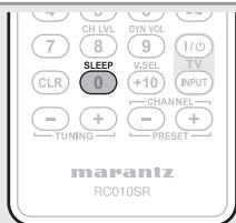 MARANTZ NR1601 - Appuyez sur SLEEP et affichez la durée que vous souhaitez. - 1