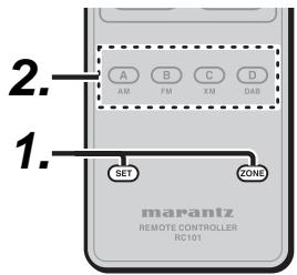 MARANTZ RC101E - CHANGE THE MULTI ROOM CONTROL COMMANDS FOR EACH ZONE - 1